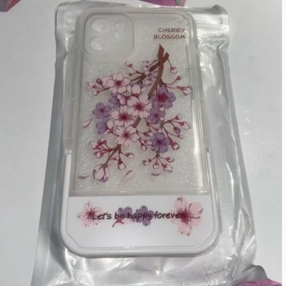 Pink Sakura fold iPhone case cover 12 protector silicone Apple flower new floral - Picture 2 of 3